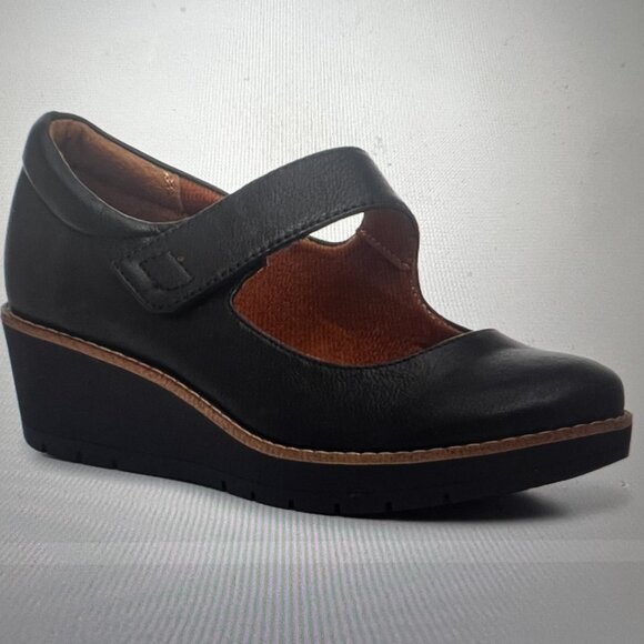 NWOT Eurosoft Franlee Wedge Mary Jane Black size 8.5 - Picture 1 of 6